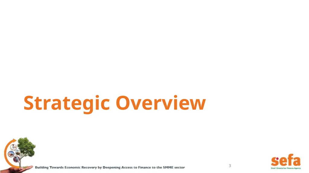 sefa’s Corporate Plan and APPs: (2021/22 – - slide 3 of 54