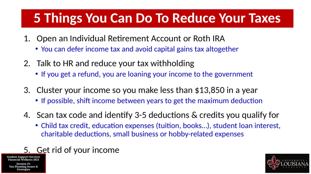 STUDENT SUPPORT SERVICES FINANCIAL WELLNESS SERIES - slide 30 of 79