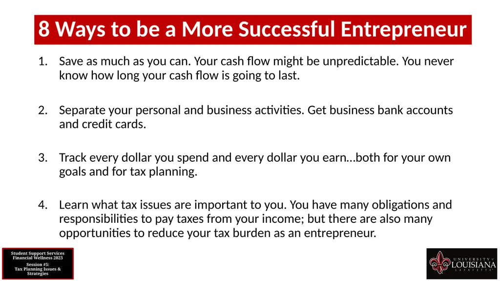 STUDENT SUPPORT SERVICES FINANCIAL WELLNESS SERIES - slide 59 of 79