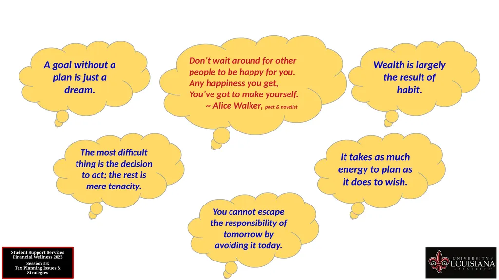 STUDENT SUPPORT SERVICES FINANCIAL WELLNESS SERIES - slide 78 of 79