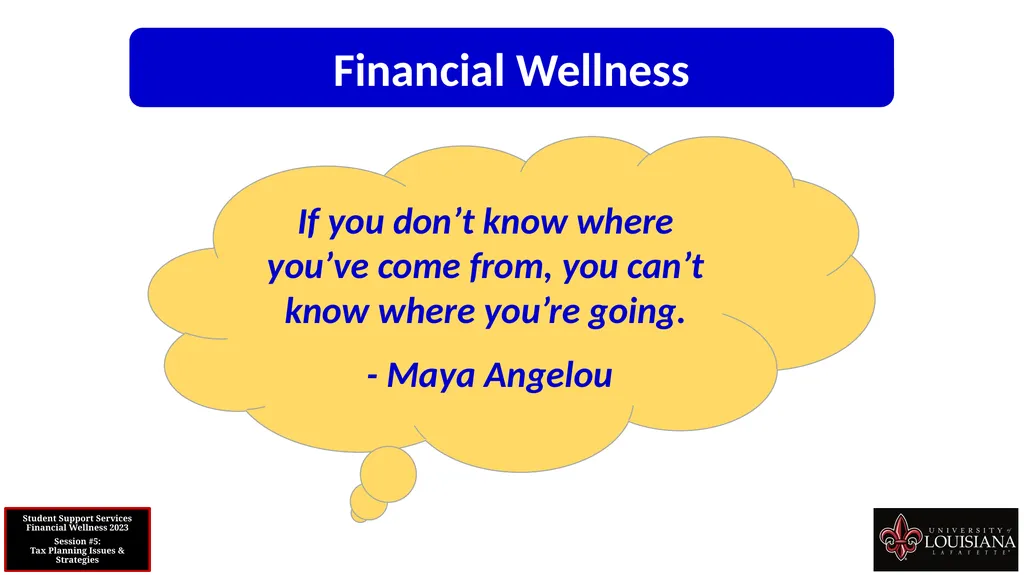 STUDENT SUPPORT SERVICES FINANCIAL WELLNESS SERIES - slide 28 of 79