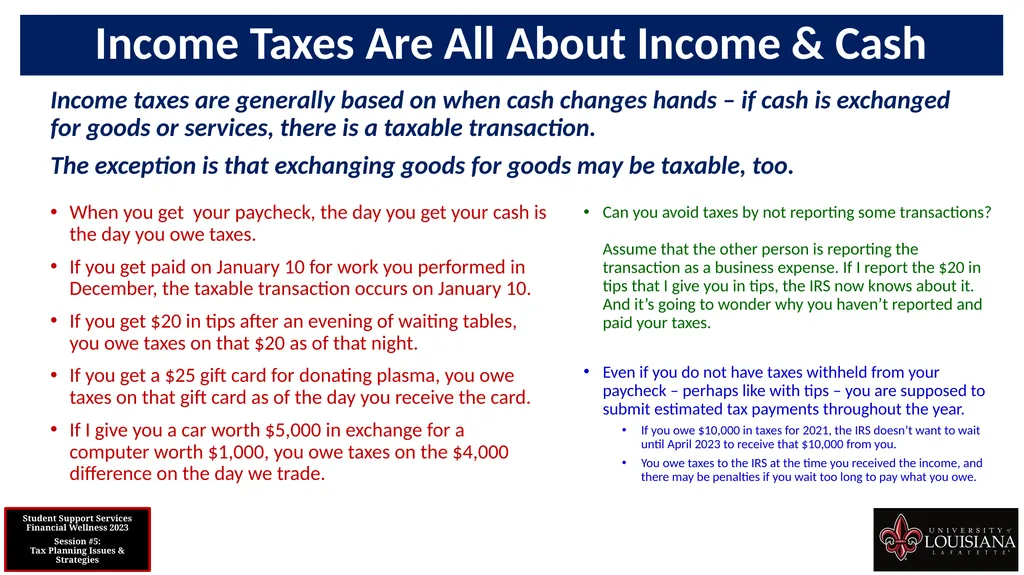 STUDENT SUPPORT SERVICES FINANCIAL WELLNESS SERIES - slide 40 of 79
