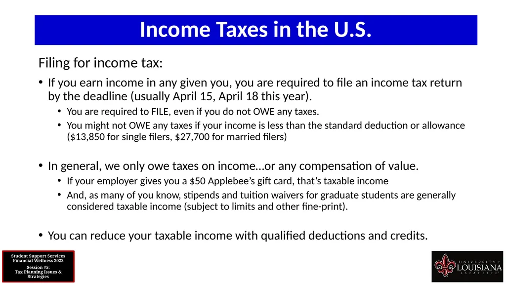 STUDENT SUPPORT SERVICES FINANCIAL WELLNESS SERIES - slide 35 of 79