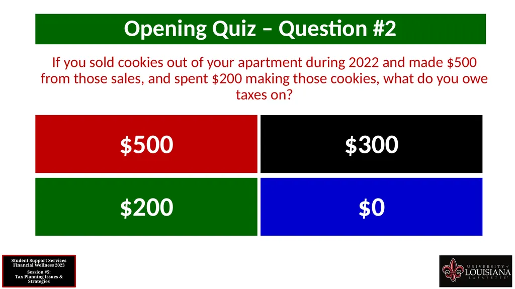 STUDENT SUPPORT SERVICES FINANCIAL WELLNESS SERIES - slide 5 of 79
