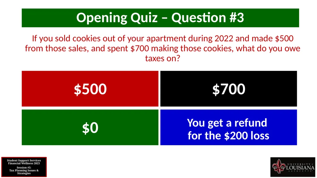 STUDENT SUPPORT SERVICES FINANCIAL WELLNESS SERIES - slide 7 of 79