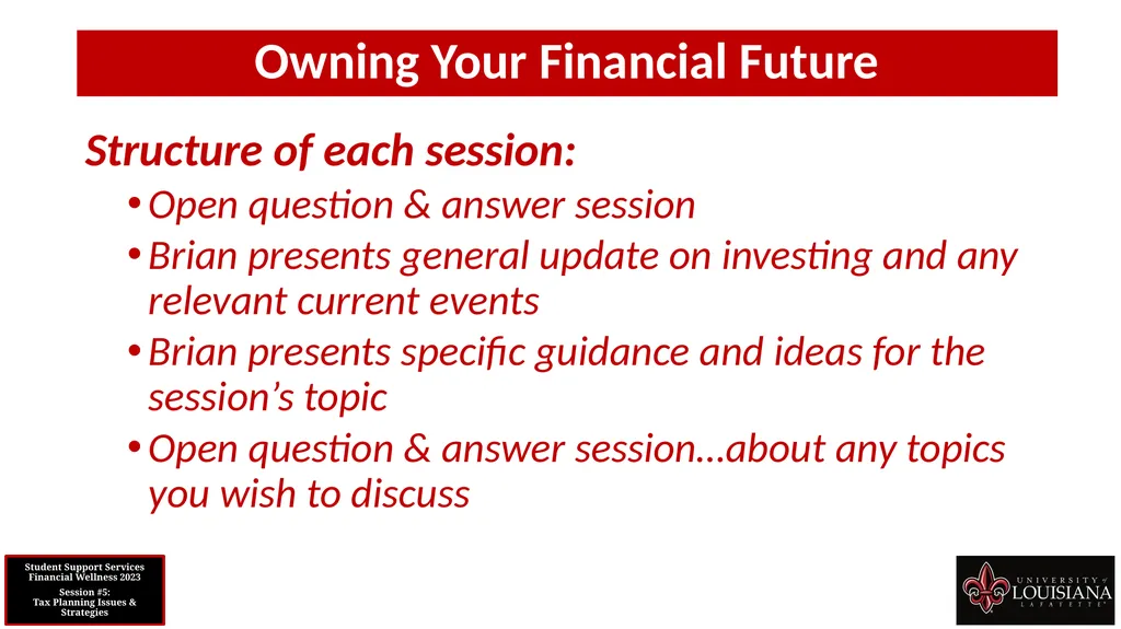 STUDENT SUPPORT SERVICES FINANCIAL WELLNESS SERIES - slide 21 of 79