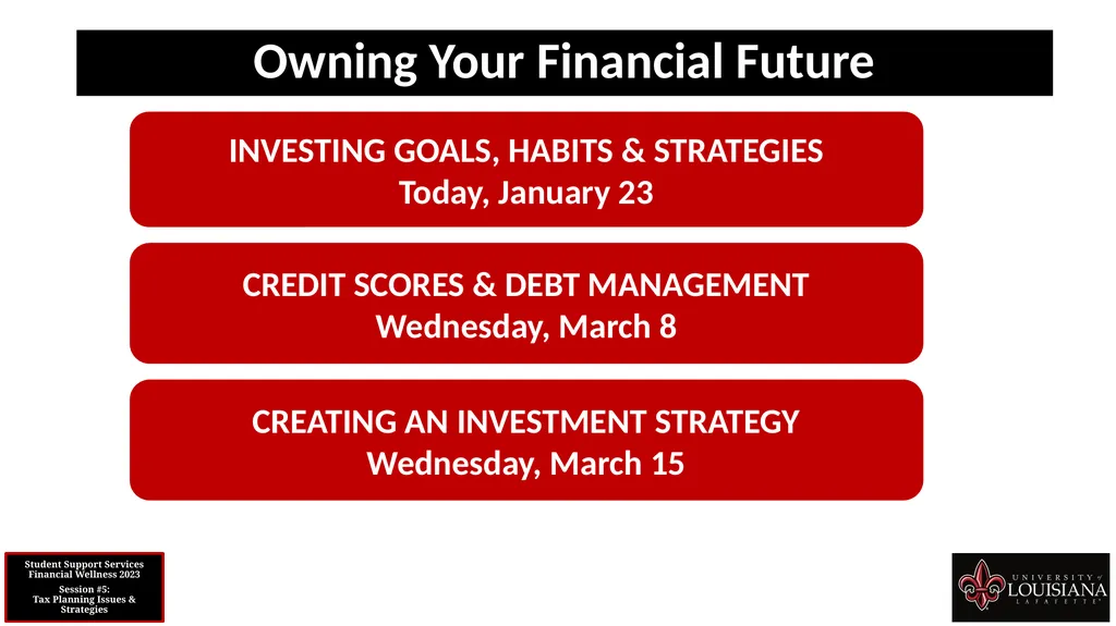 STUDENT SUPPORT SERVICES FINANCIAL WELLNESS SERIES - slide 76 of 79