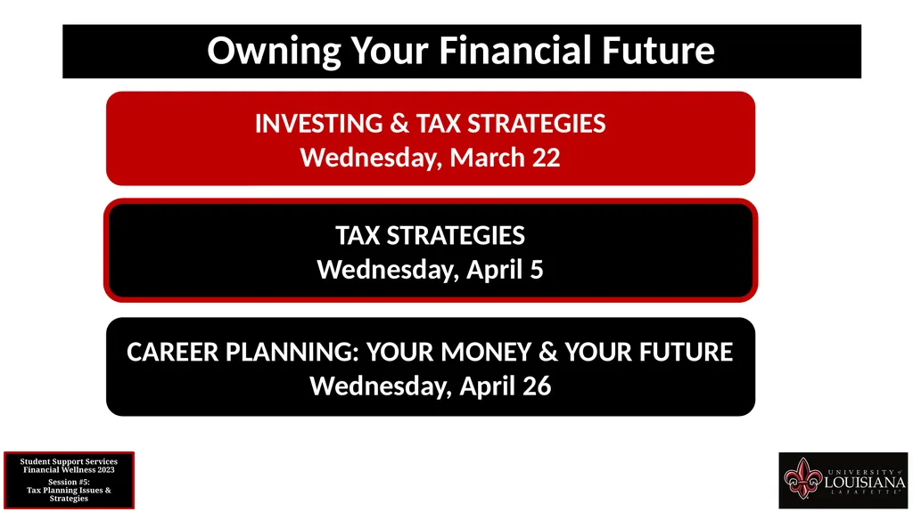 STUDENT SUPPORT SERVICES FINANCIAL WELLNESS SERIES - slide 77 of 79
