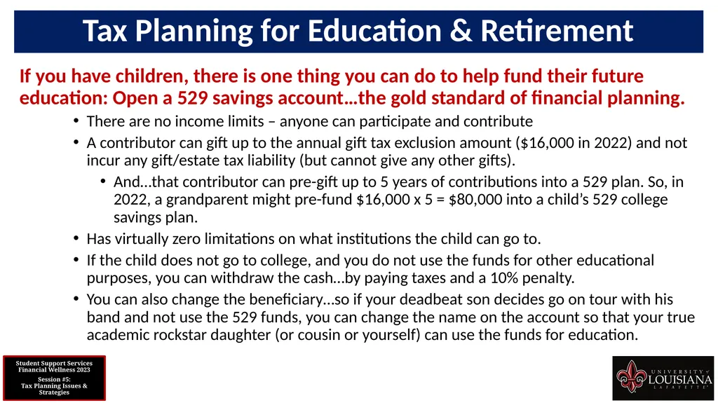 STUDENT SUPPORT SERVICES FINANCIAL WELLNESS SERIES - slide 51 of 79