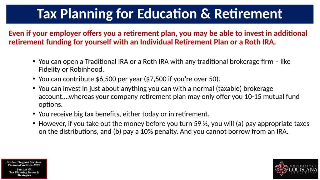 STUDENT SUPPORT SERVICES FINANCIAL WELLNESS SERIES - slide 52 of 79