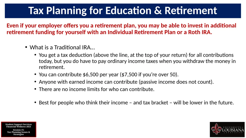 STUDENT SUPPORT SERVICES FINANCIAL WELLNESS SERIES - slide 53 of 79