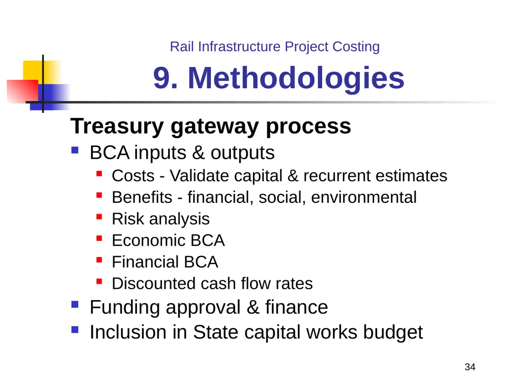 Rail Infrastructure Project Costing from strategic - slide 34 of 41