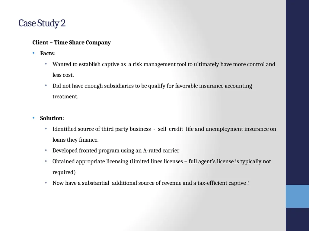 SRMC Fall Conference 2012 Captives, Microcaptives - slide 26 of 37