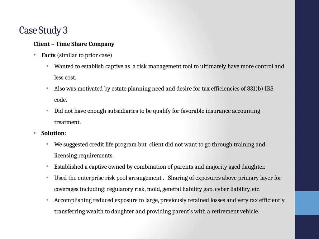 SRMC Fall Conference 2012 Captives, Microcaptives - slide 27 of 37