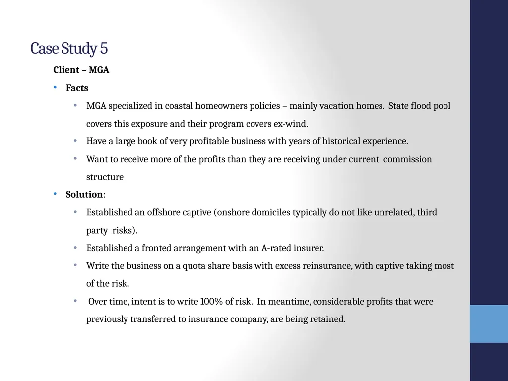 SRMC Fall Conference 2012 Captives, Microcaptives - slide 29 of 37