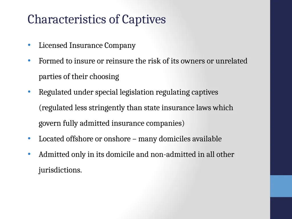 SRMC Fall Conference 2012 Captives, Microcaptives - slide 4 of 37