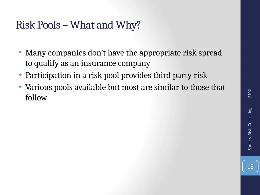 SRMC Fall Conference 2012 Captives, Microcaptives - slide 18 of 37