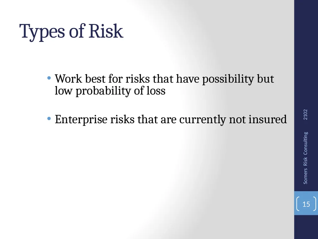 SRMC Fall Conference 2012 Captives, Microcaptives - slide 15 of 37