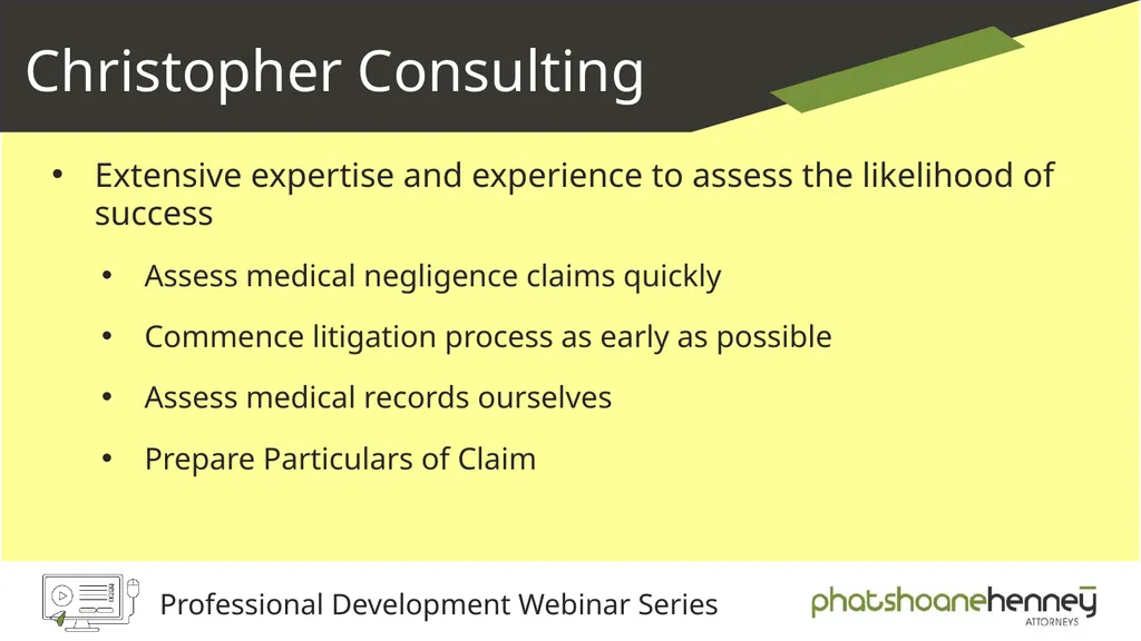 Medical Negligence A valuable new area of - slide 44 of 60