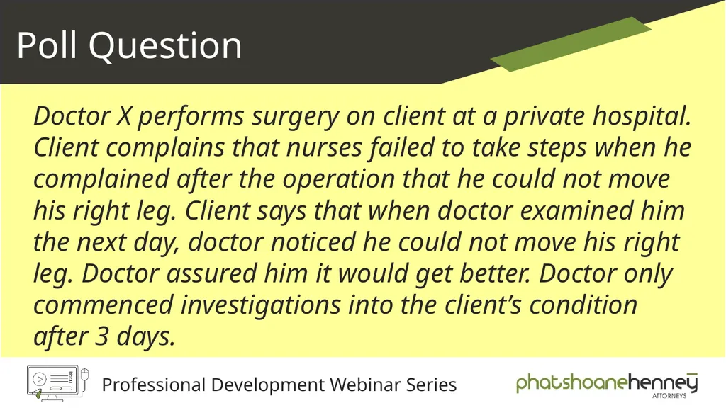 Medical Negligence A valuable new area of - slide 15 of 60