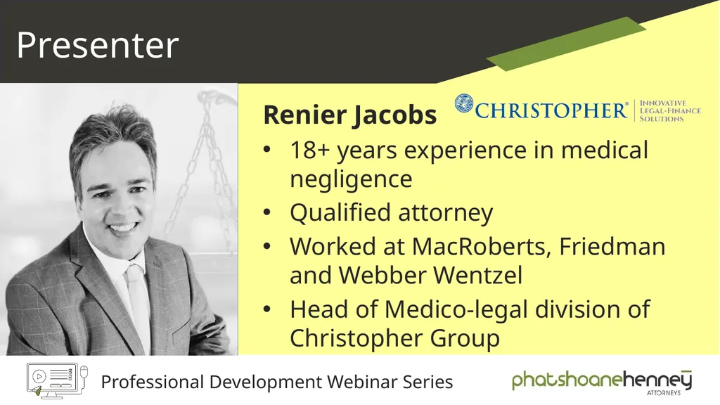 Medical Negligence A valuable new area of - slide 2 of 60
