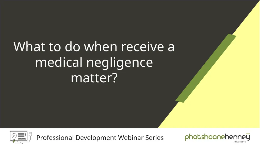 Medical Negligence A valuable new area of - slide 45 of 60