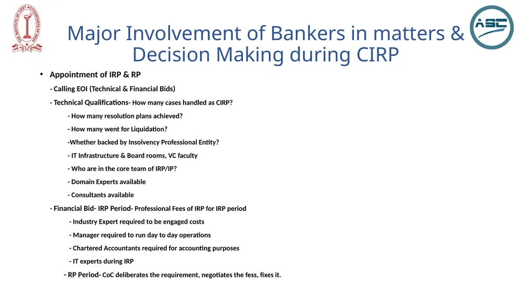 Bankers’ Perspective ON IBC, 2016 PRESENTER Deepak - slide 7 of 20