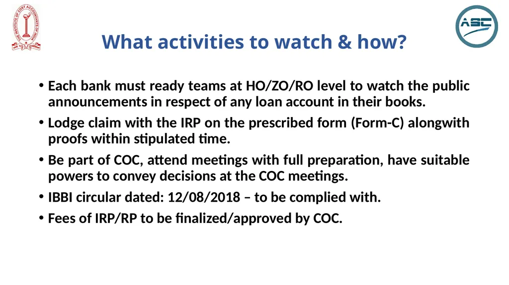 Bankers’ Perspective ON IBC, 2016 PRESENTER Deepak - slide 17 of 20