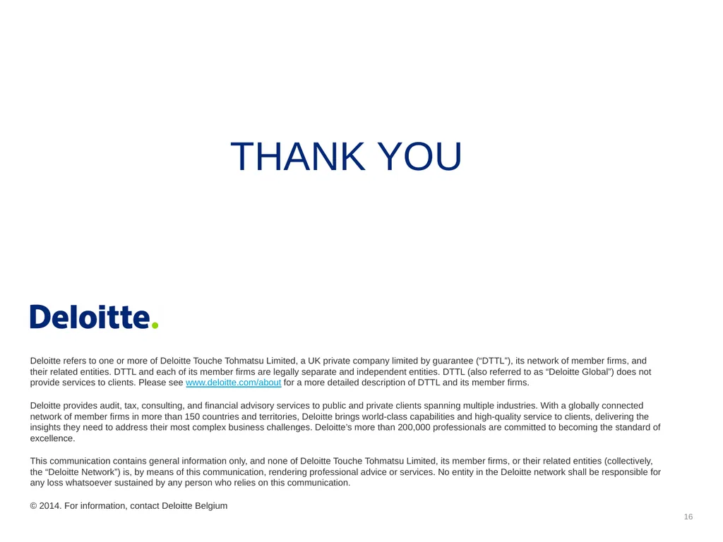 Credit Management Services Bastian De Preter - - slide 16 of 16
