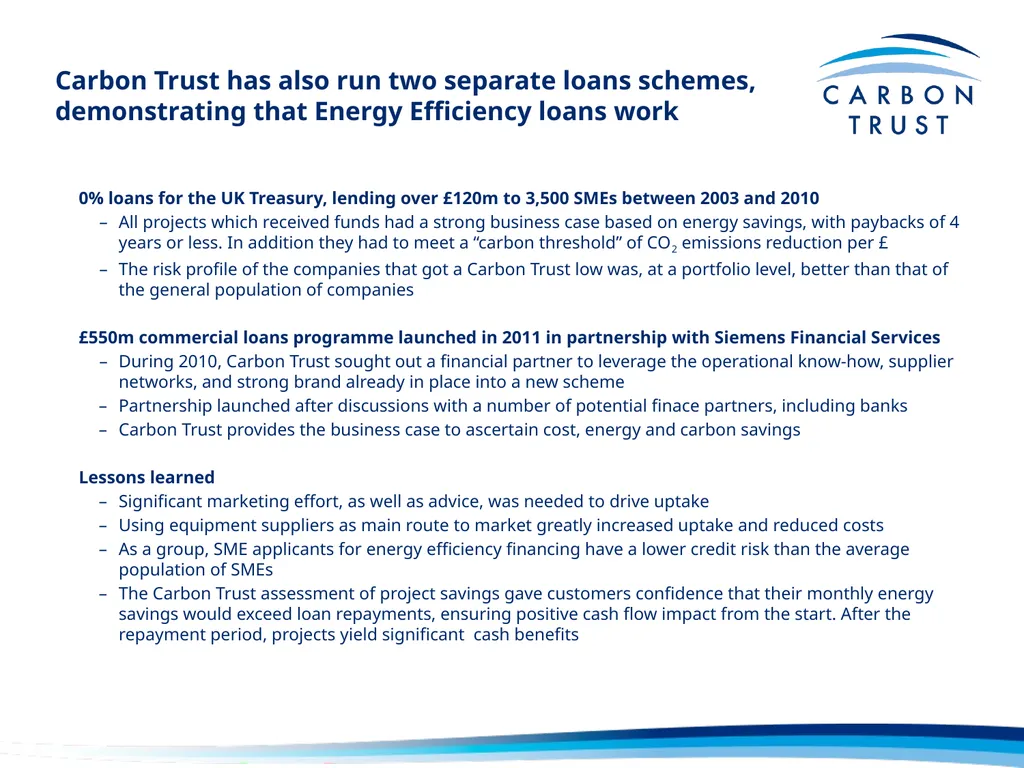 A Transformational Energy Efficiency SME Advice - slide 4 of 13
