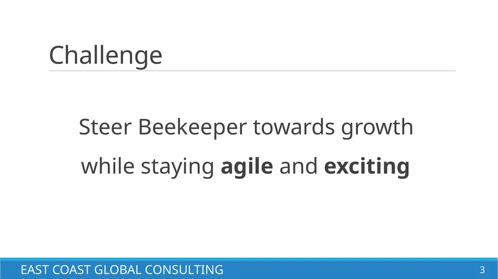 Beekeeper: Getting the Beehive to Beehave East - slide 3 of 40