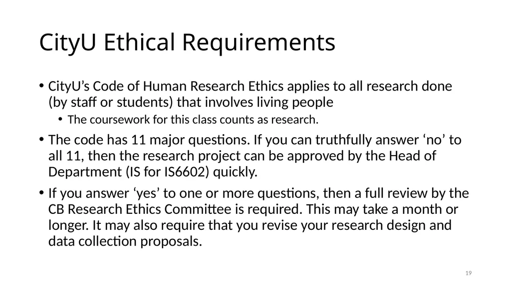 IS6602 – Seminar 2 Consulting Ethics 1 - slide 19 of 26