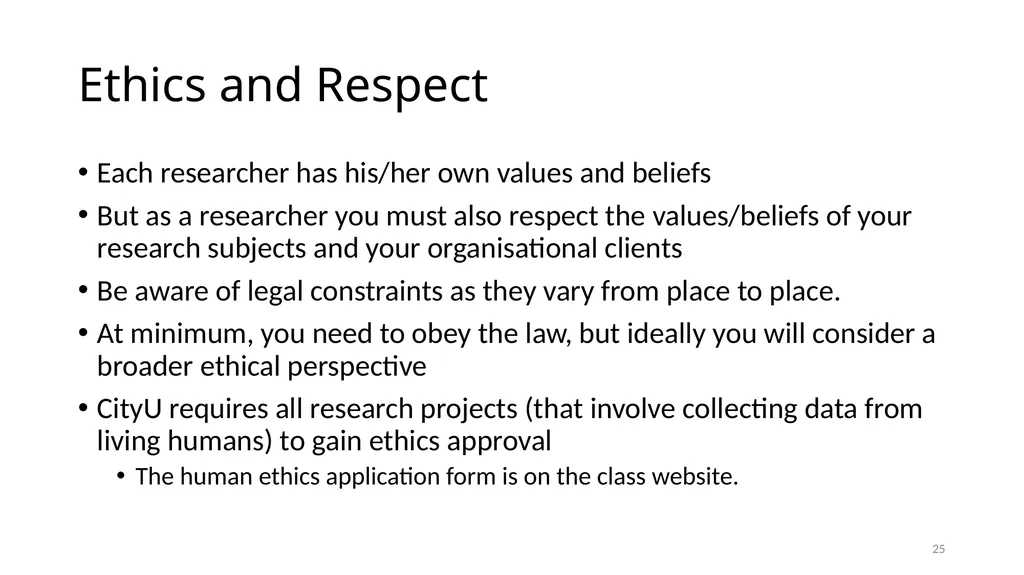 IS6602 – Seminar 2 Consulting Ethics 1 - slide 25 of 26