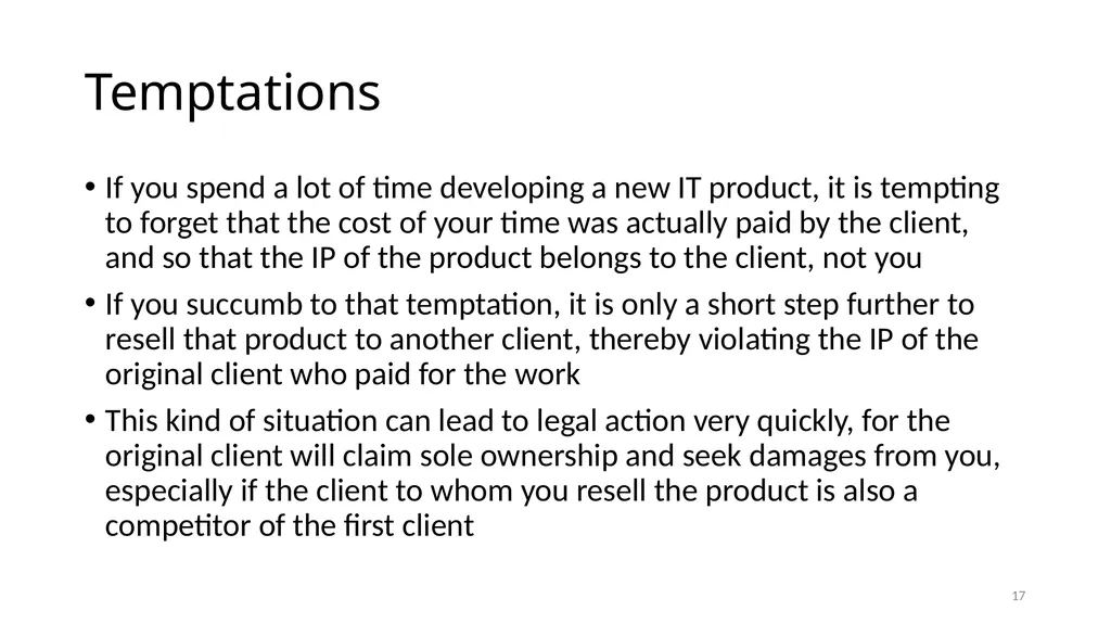 IS6602 – Seminar 2 Consulting Ethics 1 - slide 17 of 26