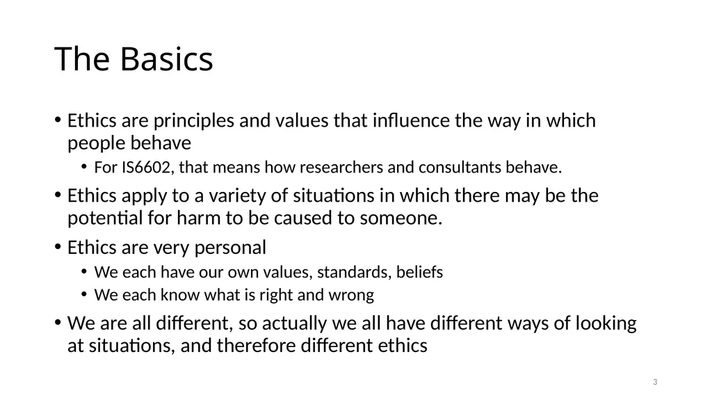IS6602 – Seminar 2 Consulting Ethics 1 - slide 3 of 26