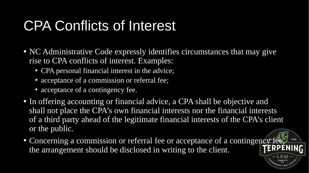 ETHICS AND FINANCIAL ISSUES: BALANCING DUELING - slide 55 of 67