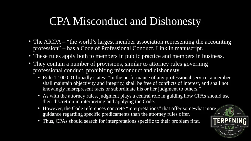 ETHICS AND FINANCIAL ISSUES: BALANCING DUELING - slide 33 of 67