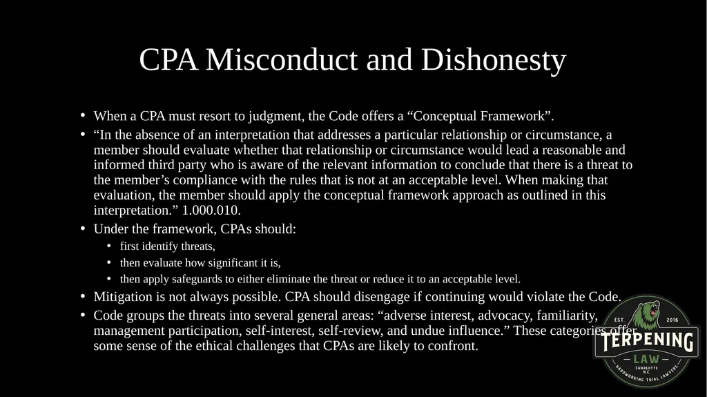 ETHICS AND FINANCIAL ISSUES: BALANCING DUELING - slide 34 of 67
