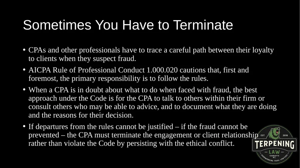 ETHICS AND FINANCIAL ISSUES: BALANCING DUELING - slide 45 of 67