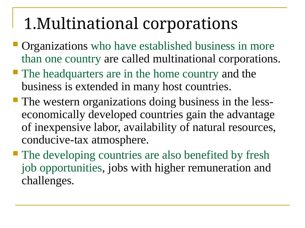 UNIT V GLOBAL ISSUES Global Issues Multinational - slide 4 of 80