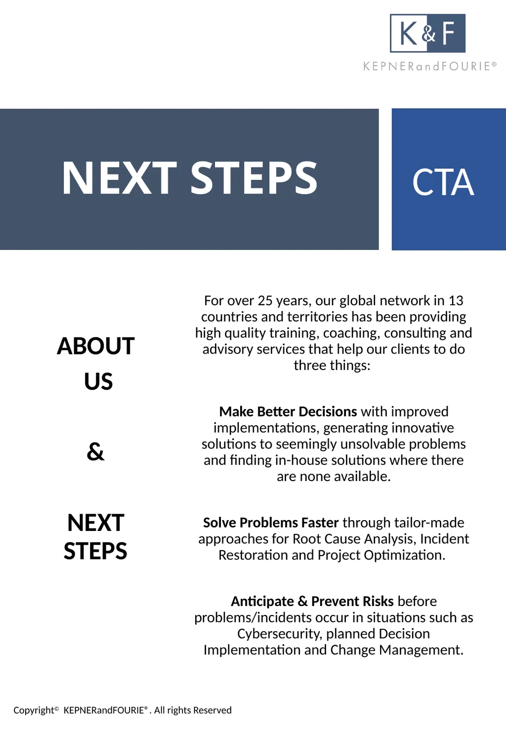 KEPNERandFOURIE®️ onboarding information - slide 12 of 13