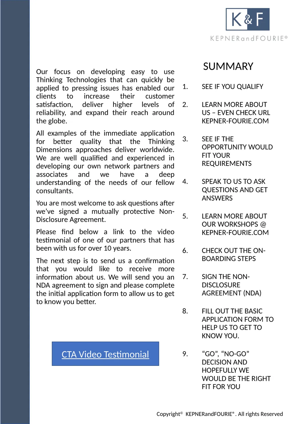 KEPNERandFOURIE®️ onboarding information - slide 13 of 13