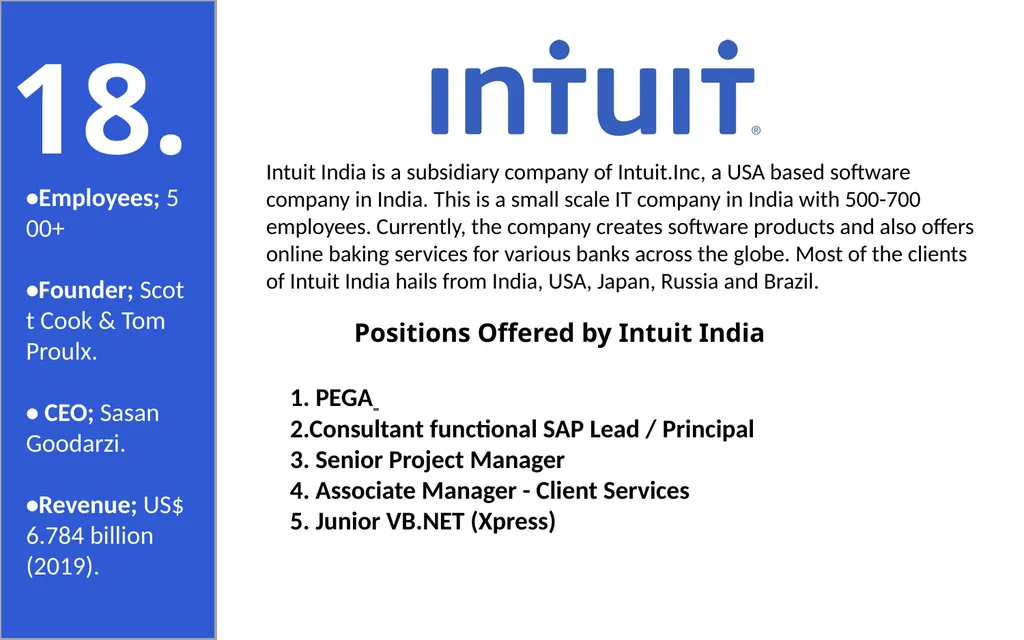 50 India Based IT Companies 1. TCS is an India - slide 21 of 33