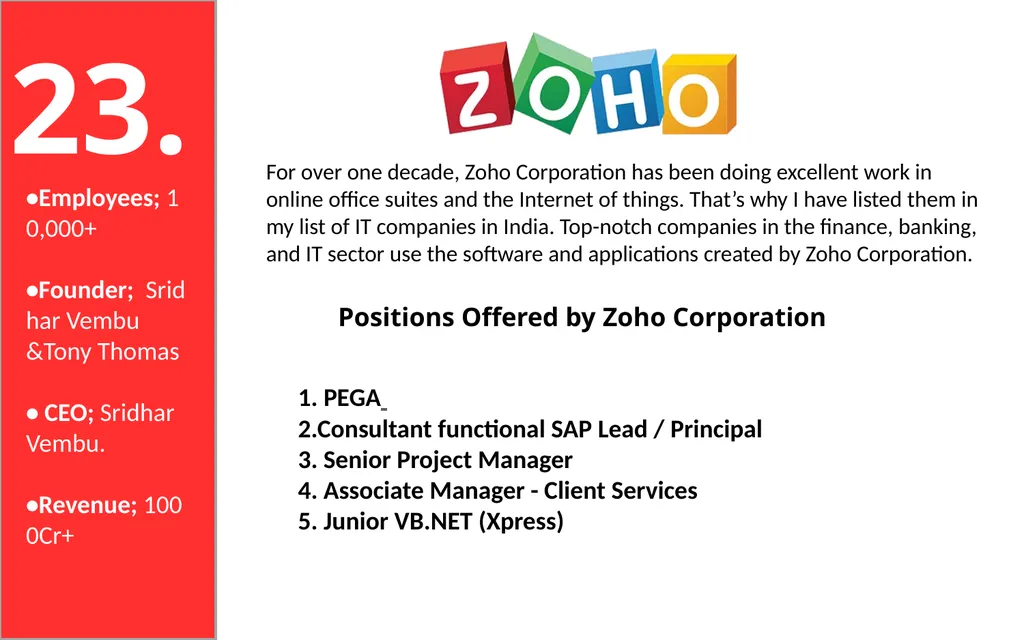 50 India Based IT Companies 1. TCS is an India - slide 26 of 33