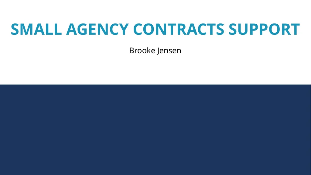 Small Agency Financial Services Workshop | PART 2 - slide 17 of 41