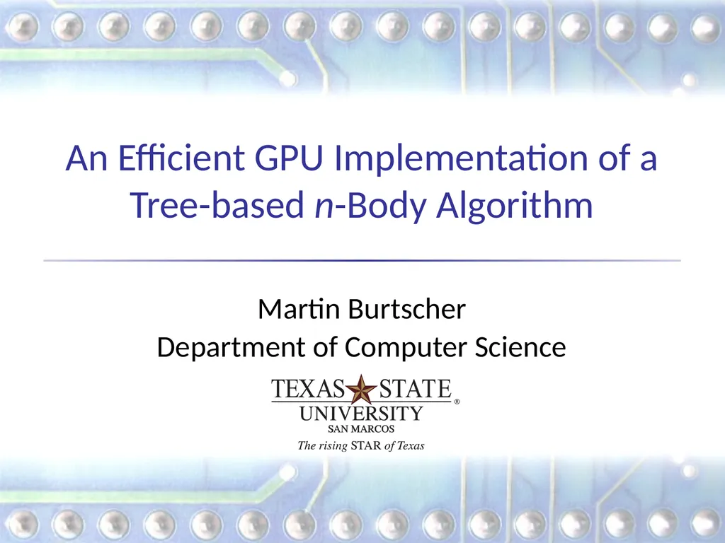 An Efficient GPU Implementation of a Tree-based - slide 1 of 65