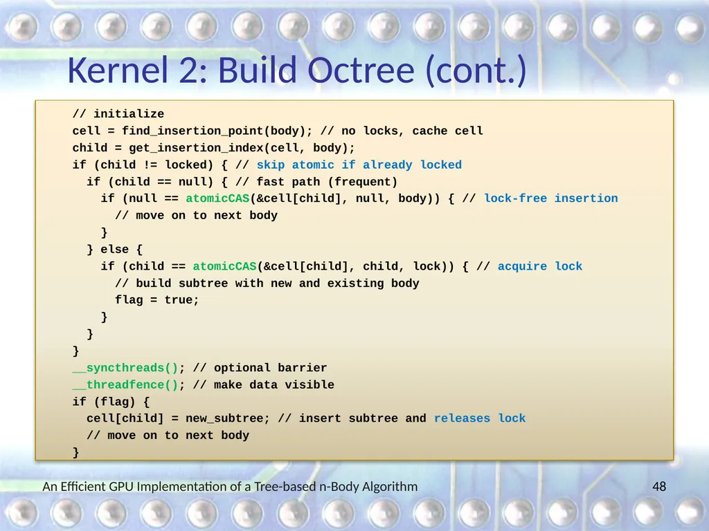 An Efficient GPU Implementation of a Tree-based - slide 48 of 65
