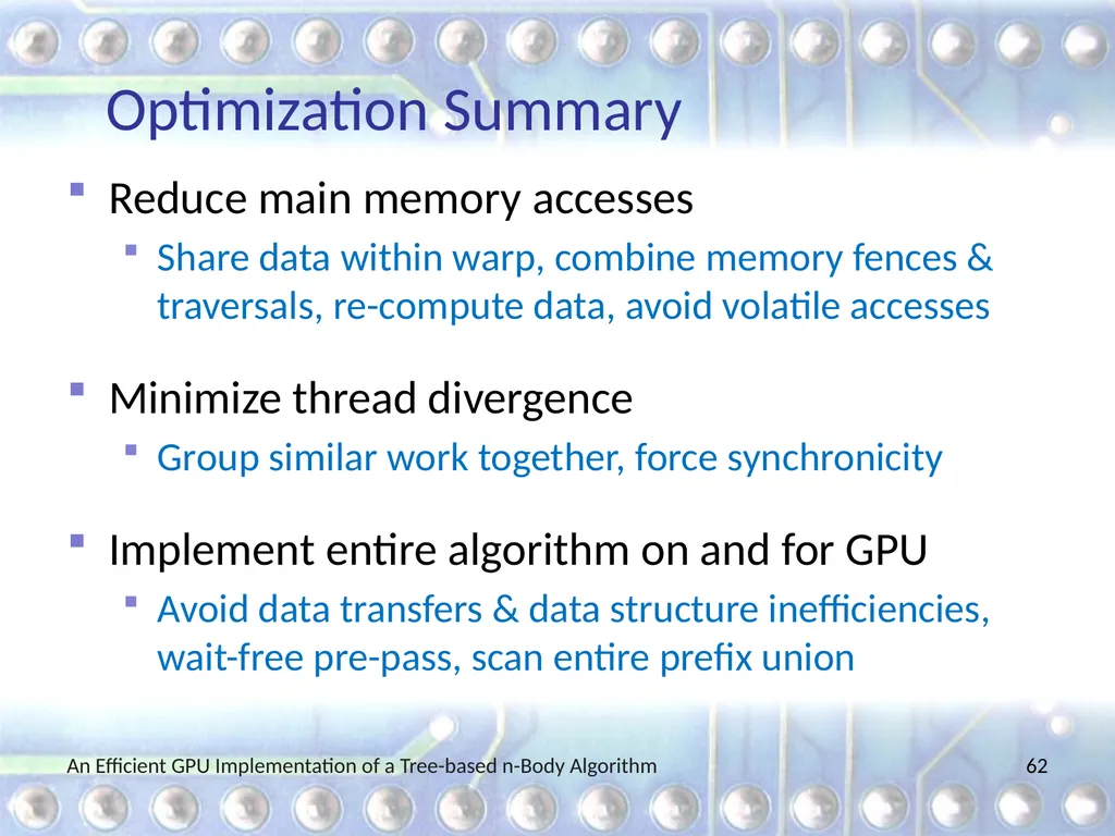 An Efficient GPU Implementation of a Tree-based - slide 62 of 65