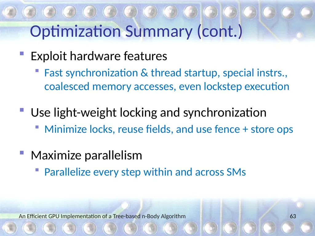 An Efficient GPU Implementation of a Tree-based - slide 63 of 65
