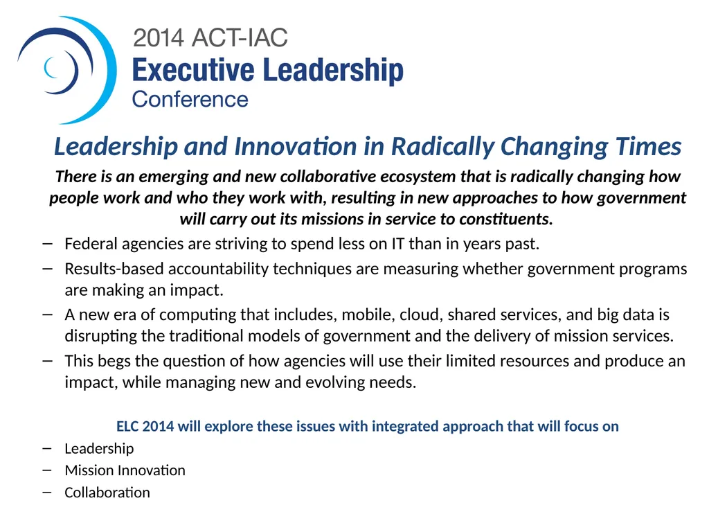 ELC Meeting Program Theme Abstracts Speakers - slide 2 of 22